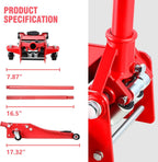 DNA MOTORING TOOLS-00235 Fast Lift GaraJack/Hydraulic Floor Jack for Car Truck SUV, 3 Ton (6000 lbs) Capacity