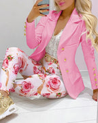 Fashion Printed Elegant Suit