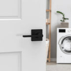 Casey Matte Black Hall/Closet PassaDoor Lever Featuring Microban