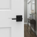 Casey Matte Black Hall/Closet PassaDoor Lever Featuring Microban
