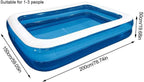 Family Inflatable Swimming Pool Outdoor, Inflatable LounPool for Baby, Kiddie, Kids, Adult, Garden, Backyard, Summer Water Party Above Gound-200CM