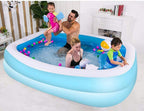 Family Inflatable Swimming Pool Outdoor, Inflatable LounPool for Baby, Kiddie, Kids, Adult, Garden, Backyard, Summer Water Party Above Gound-200CM