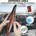 Car Sun Visor Organizer, Car Glasses Clip StoraPocket Sunglasses Holder With Zipper Pocket For Car, Truck, SUV Auto Interior Accessories