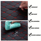 Upgrade Your Car With 4pcs Universal Waterproof Leather Car Floor Mats - Front &amp; Rear Full Set!