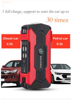 12V 200A Car Jump Starter, Portable Power Bank Starting Device, Diesel Petrol Powered 8000mAh Power Charger For Car Battery Booster