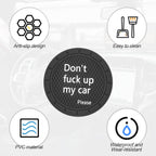 8sanlione 2 Pack Car Cup Holder Coasters, 2.75 Inch Non-Slip PVC Insert Cup Coaster, Anti-Scratch Auto Cup Mats for Women Men, Vehicle Interior Accessories Universal for Car, SUV, Truck (D Black/2PCS)