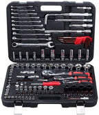 Peixiang Sturdy 120pcs Socket Set Car Repair Tool Auto Hand Tool Kit Ratchet Set Torque Wrench Chrome Vanadium Steel Auto Tools Hardware Tool Kits Safety