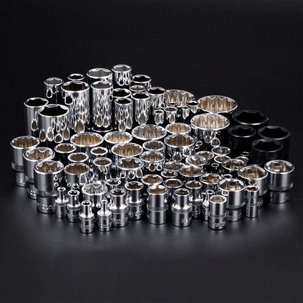 Peixiang Sturdy Wrench 120pcs Socket Set Car Repair Tool Auto Hand Tool Kit Ratchet Set Torque Wrench Chrome Vanadium Steel Auto Tools Repair Tools Safety