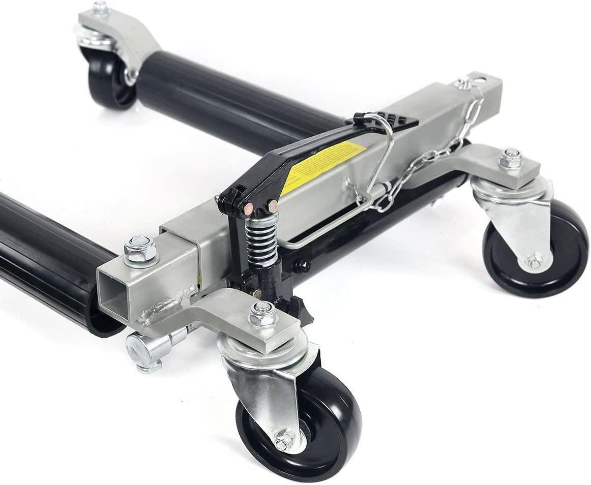 Stark Set of (4) Wheel Dolly Car Skates Vehicle Positioning Hydraulic Tire Jack Truck Rv Trailer Pick Up Dolly Ratcheting Foot Pedal, 1500LBS