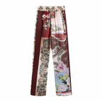 loose shrink waist straight leg pants