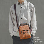 WEIXIER 1/2pcs Crossbody Bag, Men's Shoulder Bag, Retro Faux Leather Vertical Business Casual Satchel Bag, Men's Gift For Father/Anniversary