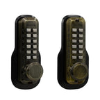 M230-DC Antique Brass Mechanical Keyless 5 in. L x 1-1/2 in. W x 1-7/8 in. D Storeroom Knob w/DeadlocSpring Latch