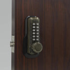 M230-DC Antique Brass Mechanical Keyless 5 in. L x 1-1/2 in. W x 1-7/8 in. D Storeroom Knob w/DeadlocSpring Latch