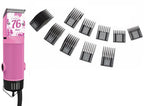 Oster Classic 76 Pink Color Flower Limited Edition Hair Clipper 10 PC Comb Set
