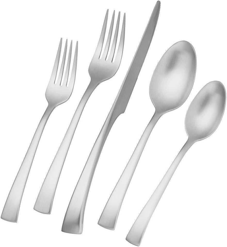 Zwilling JA Henckels Bellasera Satin 45-Piece 18/10" Stainless Steel Flatware Set, Silver
