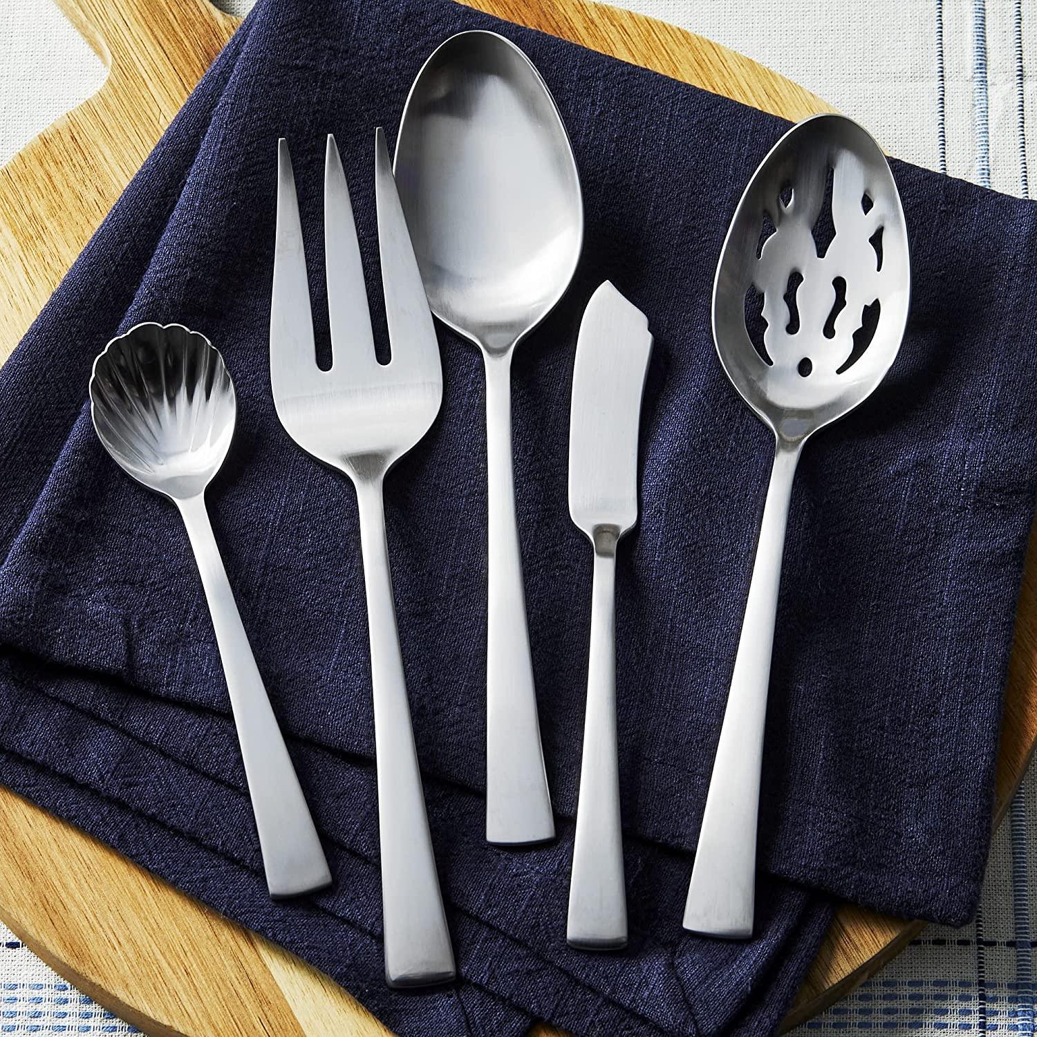 Zwilling JA Henckels Bellasera Satin 45-Piece 18/10" Stainless Steel Flatware Set, Silver