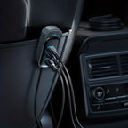 81W Fast Car CharThe Front And Rear Of The 6-port Expansion Car Are Charged Simultaneously 1 Type-C 2 USB 59.06inch Extension Cable Anti-slip Clamp