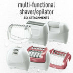ES-ED90-P Wet/Dry Epilator and Shaver, +Six Attachments including Pedi