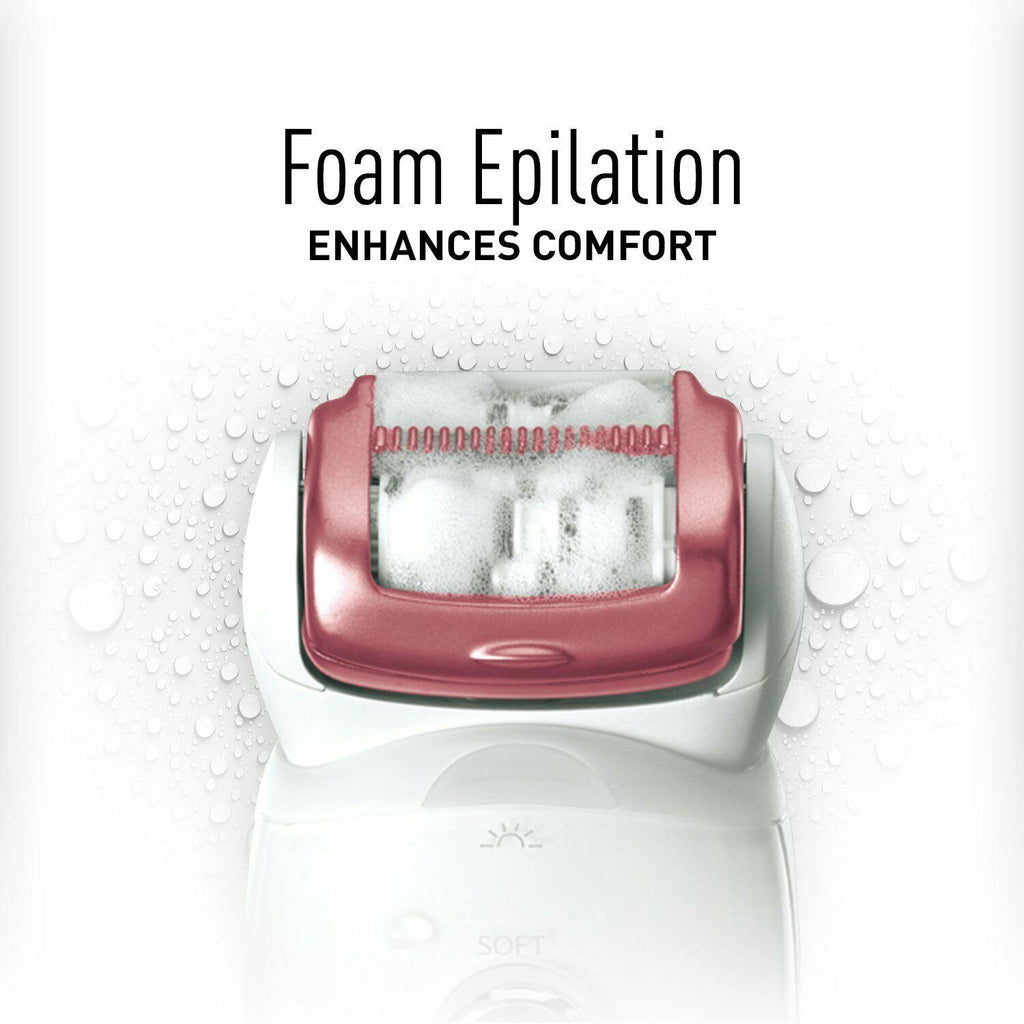ES-ED90-P Wet/Dry Epilator and Shaver, +Six Attachments including Pedi