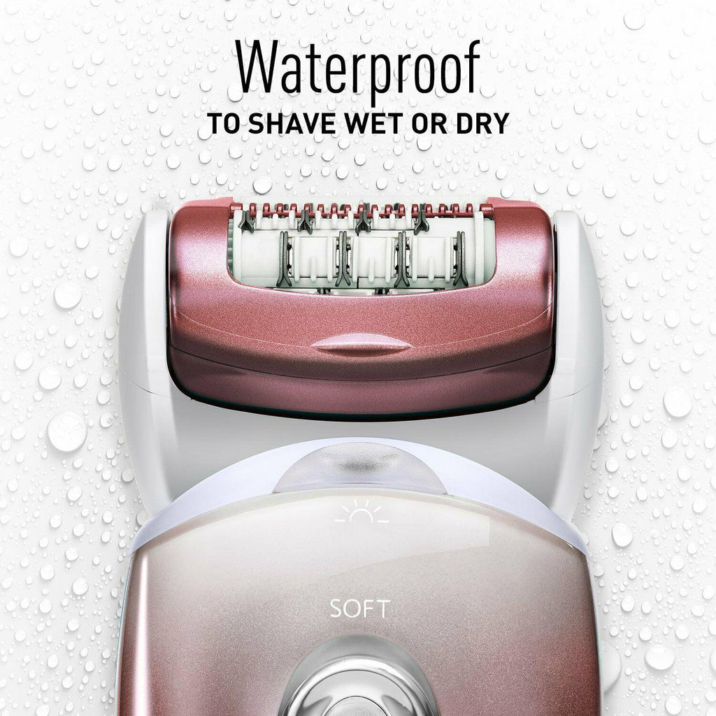 ES-ED90-P Wet/Dry Epilator and Shaver, +Six Attachments including Pedi