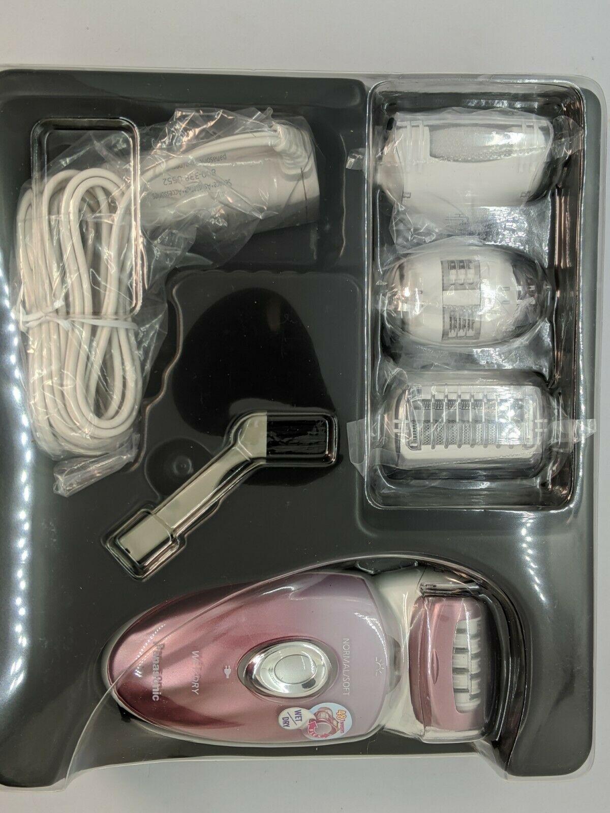 ES-ED90-P Wet/Dry Epilator and Shaver, +Six Attachments including Pedi