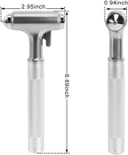 MOTORBUDDY Car Safety Hammer, Fireproof Metal Emergency Escape Hammer with Hard Alloy Head Window Breaker and Seat Belt Cutter, Aluminium Alloy Emergency Escape Tool for Car Accidents
