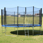 8ft Trampoline with Enclosure,300 LBS Weight Capacity for 5-6 Kids, Spring Cover Padding and Ladder,Outdoor Fitness Trampoline for Kids, Adults