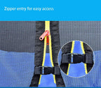 8ft Trampoline with Enclosure,300 LBS Weight Capacity for 5-6 Kids, Spring Cover Padding and Ladder,Outdoor Fitness Trampoline for Kids, Adults
