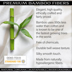 Lunar - Organic Bamboo from Viscose Duvet Cover - 400 Thread Count, Eight Corner Ties, Breathable &amp; Soft as Silk- Ideal Bamboo Duvet Cover for Hot Sleepers