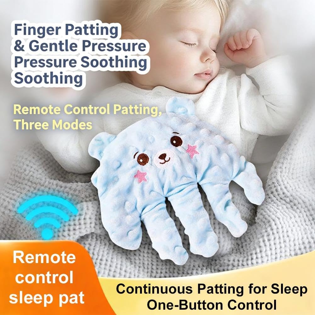 Baby Soothers Toys,Smart Baby Soother with Realistic Patting & Warmth,Cute Animal Plush Stuffed Doll Toy for Girls Boys,Plush Figure Soothing Toys for Home and Travel