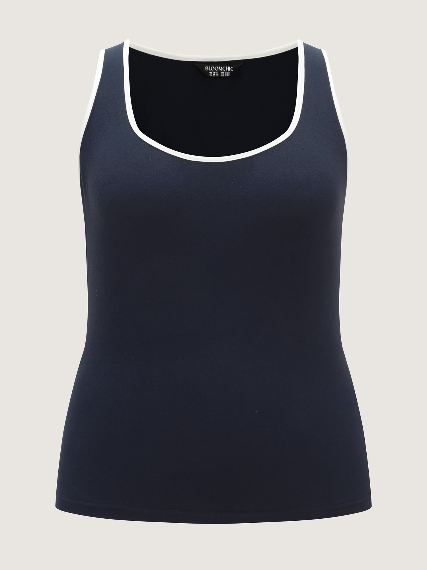Stretchy Color Contrast Tank Top