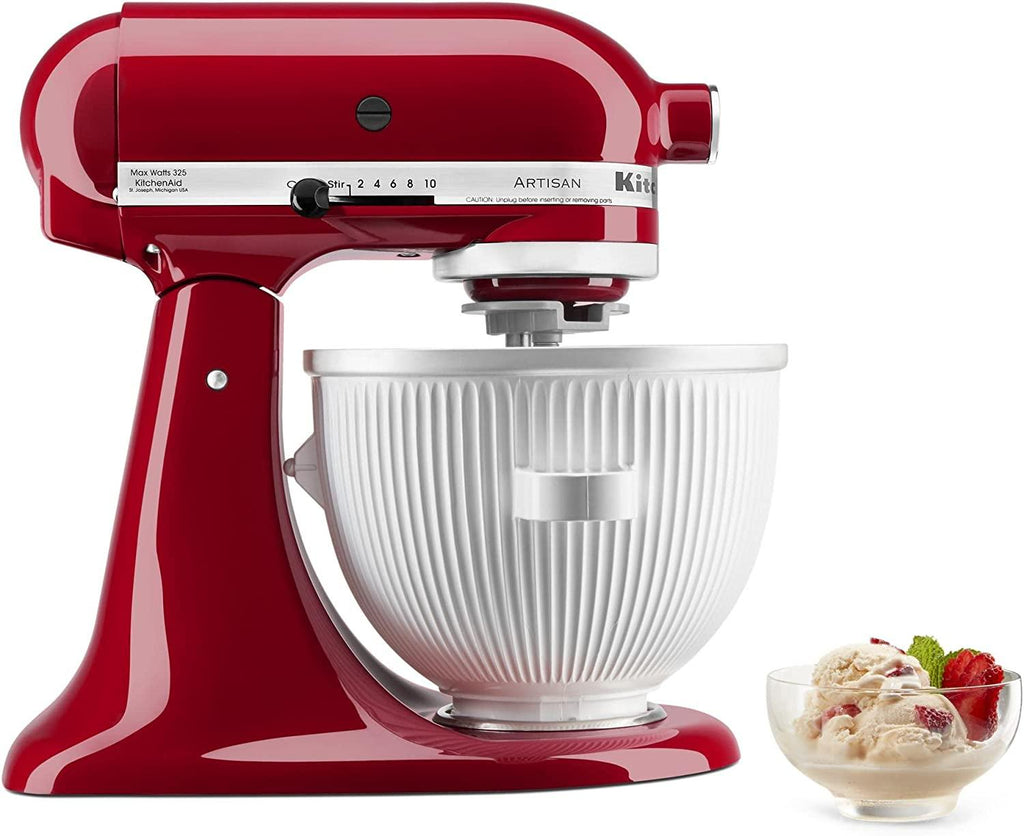 KitchenAid Ice Cream Maker Stand Mixer Attachment, 2 Quart, White