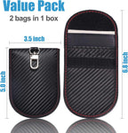 Faraday Bag for Key Fob (2 Pack), TICONN Faraday Cage Protector - Car RFID Signal Blocking, Anti-Theft Pouch, Anti-Hacking Case Blocker (Carbon Fiber Texture)