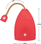 Car Key Case, 2PCS Creative Pull-Out Key Sleeve Keychain Bags, PU Leather Large-Capacity Protective Key Holder Hook (Red)