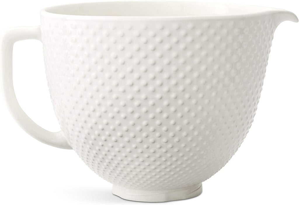 KitchenAid KSM2CB5THB Stand Mixer Bowl, 5 quart, White Hobnail Ceramic