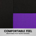 BDK PolyPro Car Seat Covers Full Set in Purple on Black – Front and Rear Split Bench Seat Covers for Cars, Easy to Install Car Seat Cover Set, Car Accessories for Auto Trucks Van SUV