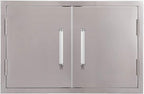 Outdoor Kitchen Double Access Doors,33X22 Inch BBQ Grill Doors,Full 304