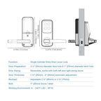 Secure Plus Matte Black Single-Cylinder Smart Lock Latch with Keypad, Bluetooth and Fingerprint