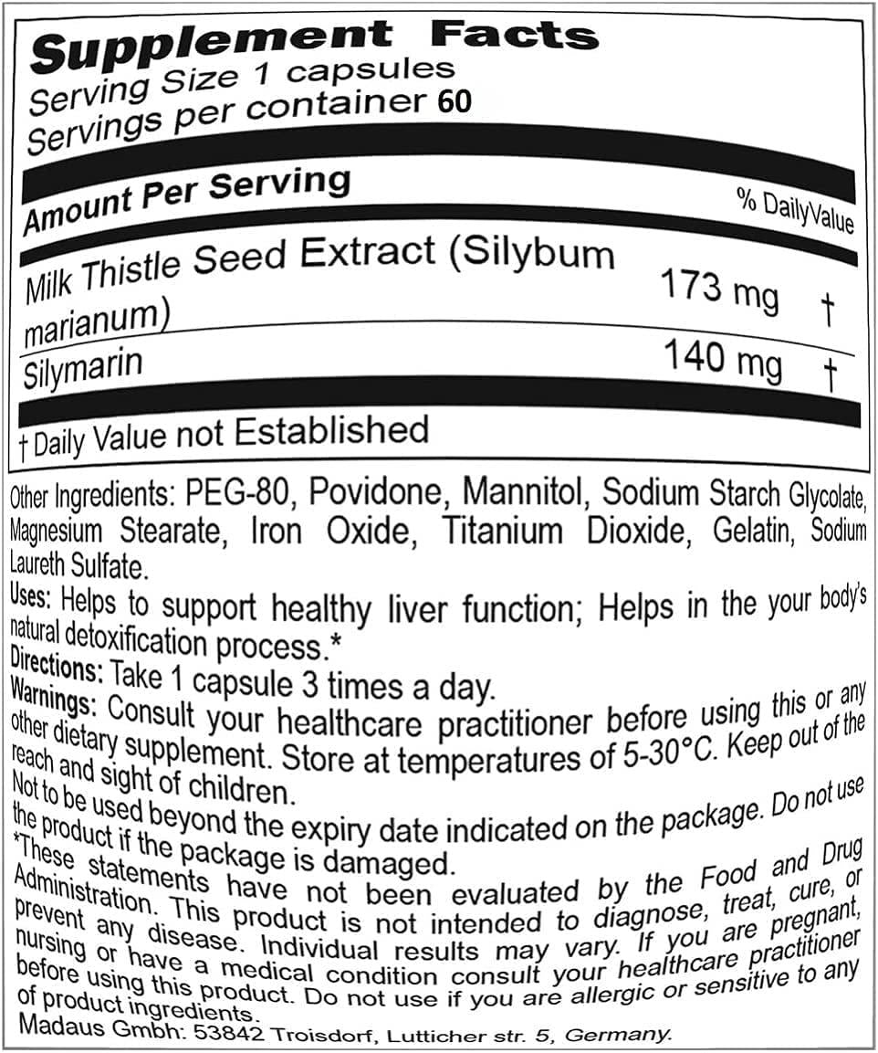 Madaus Legalon 140mg 60 Capsules (Four Pack)
