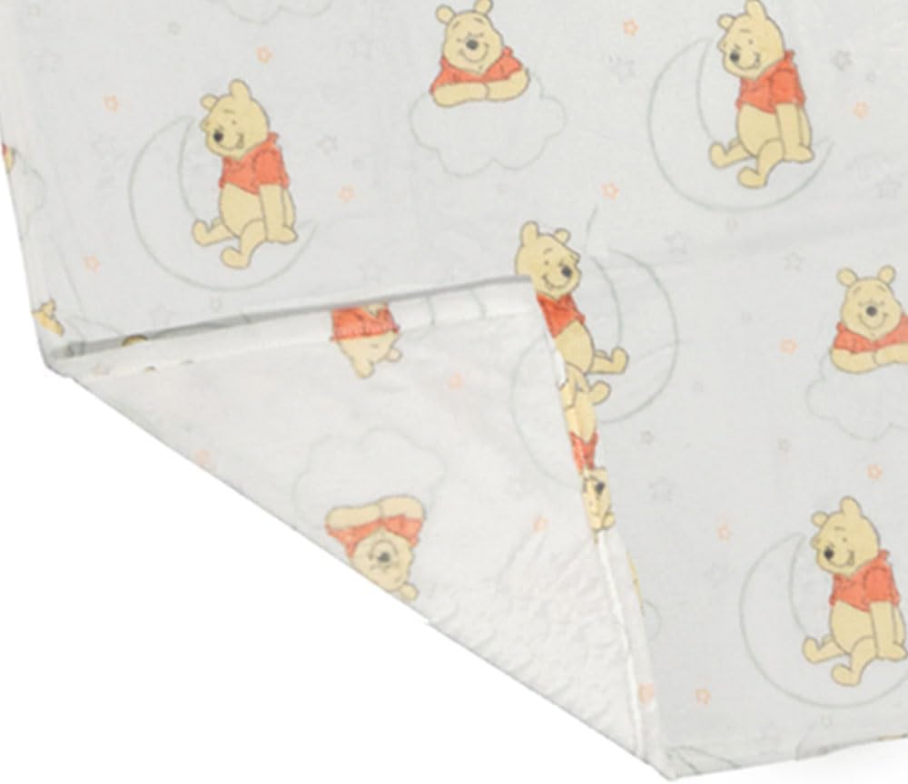 Baby Personalized Blanket Set 2 Piece Lovey and Teether Snuggler with Large Blanket for Newborn Nursery Decor (Yellow Winnie The Pooh)