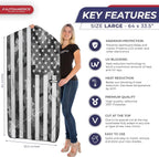 Autoamerics 1-Piece Windshield Sun Shade Gray Camo American Flag USA  - Foldable Car Front Window Sunshade for Most Sedans SUV Truck - Blocks Max UV Rays and Keeps Your Vehicle Cool - Large