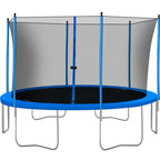 13ft 330lbs Load Trampoline With Enclosure For Kids Toddlers And Adults, Indoor Outdoor Recreational Exercise Trampoline, 156x156x112.6'' Blue