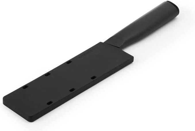 KitchenAid Classic Ceramic Santoku Knife with Custom-Fit Blade Cover, Sharp Kitchen Knife, Dishwasher-Safe, 5-inch, Black