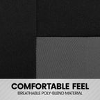 BDK PolyPro Seat Covers Full Set in Gray on Black – Front and Rear Split Bench, Easy to Install for Auto Trucks Van SUV Car
