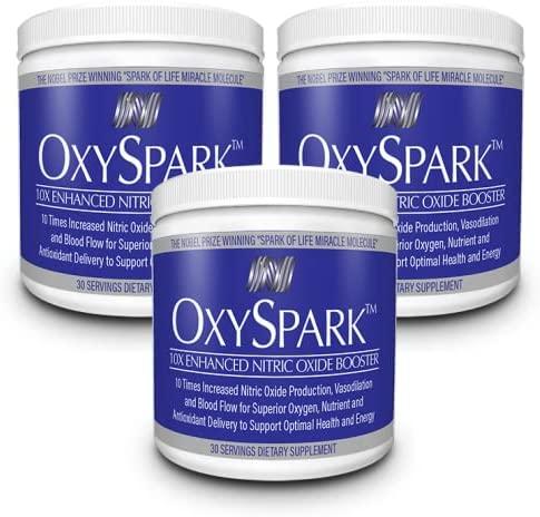 OxySpark, Nitric Oxide Booster Supplement, Award-Winning Ingredients, Clinically Proven Ingredients, Designed for Healthy Aging, Increased Blood Flow, Cell Repair, and Energy, with Beet Root 5 Pack
