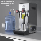 220V Milk Frother Steam Boiling Water Foam Machine  Steel 10L