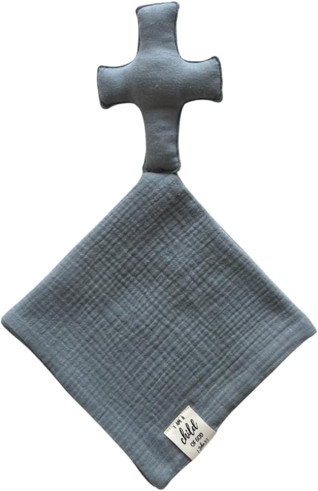 Cross Lovey, Cross Security Blanket, Christian Lovey, Christian Baby Gift, Baptism Gift, Easter Gift, Newborn Baby Gift, Blessing Blanket, Christian Gift (Olive)