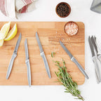 HENCKELS Steak Knife Set of 8, Stainless Steel Knife Set, Silver