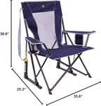 GCI Outdoor Comfort Pro Rocker Collapsible Rocking Chair &amp; Outdoor Camping Chair, Indigo
