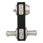 Tustin Satin Nickel Exterior Entry Door Lever and Single Cylinder Deadbolt Combo Pack Featuring SmartKey Security